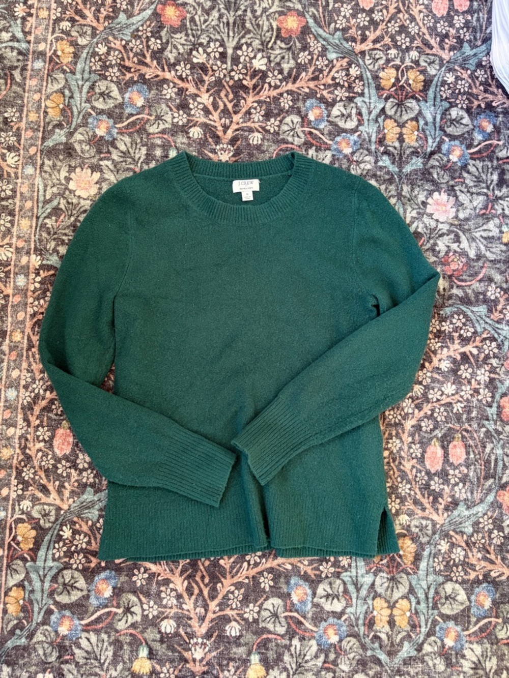 J. Crew Women's Deep Green Crewneck Sweater